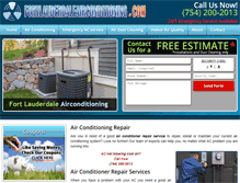 Tablet Screenshot of fortlauderdaleairconditioning.com